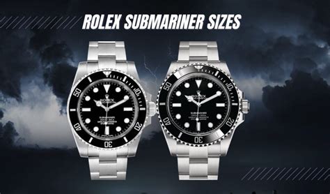 rolex submariner sizes|rolex submariner size guide.